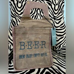 Leather “Beer” Tote